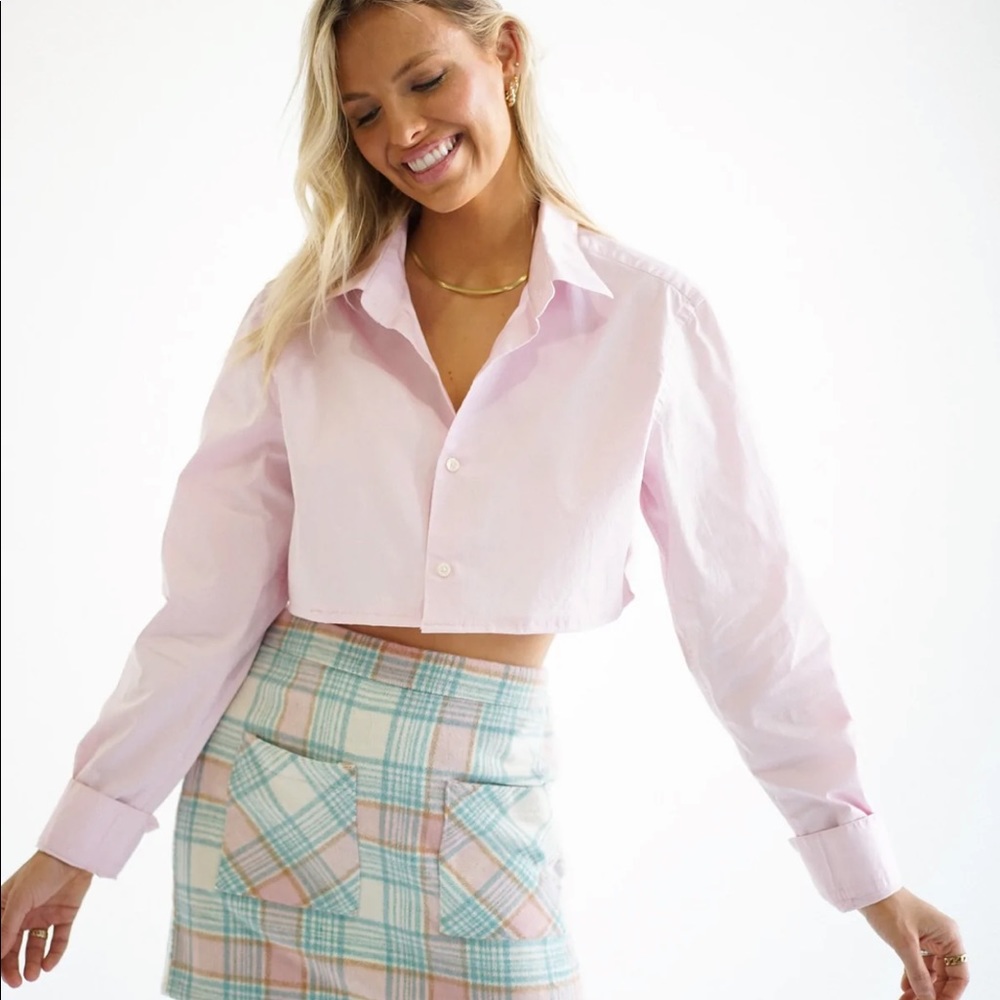 Yllw the Label HEMMED OXFORD (PINKS) - VINTAGE/UPCYCLED